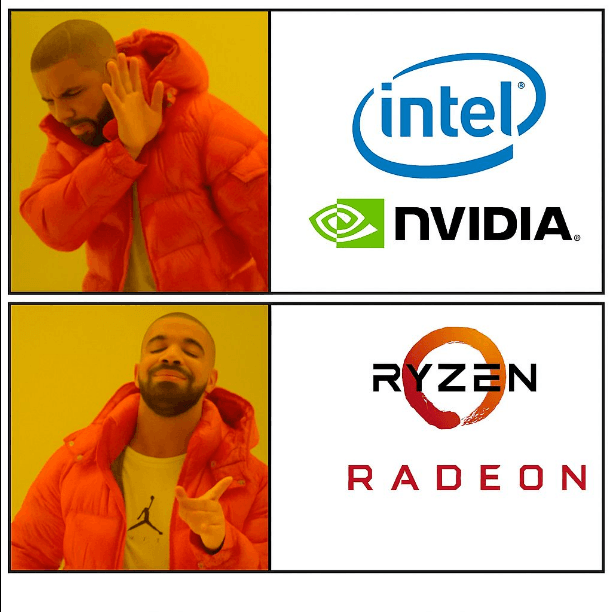 Team Red Over Blue And Green