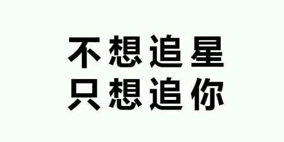 不想追星，只想追你