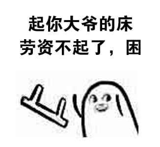 起你大爷的床，劳资不起了，困