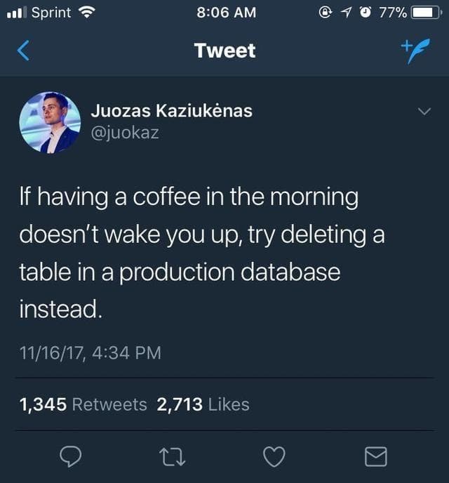 The Best Morning Espresso Database Disaster