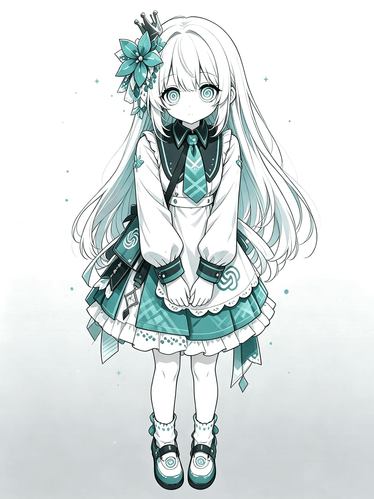 ChatGPT娘·青蓝徽记立绘