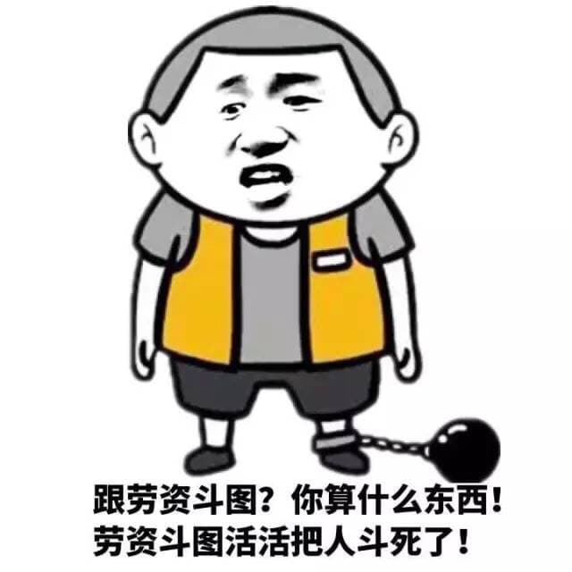 跟劳资斗图？你算什么东西！劳资斗图活活把人斗死了！