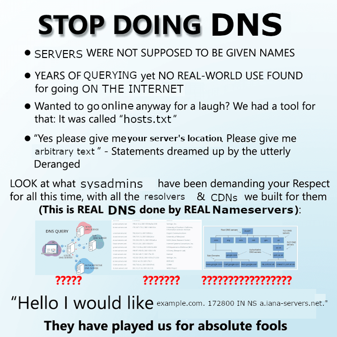 Stop Doing DNS