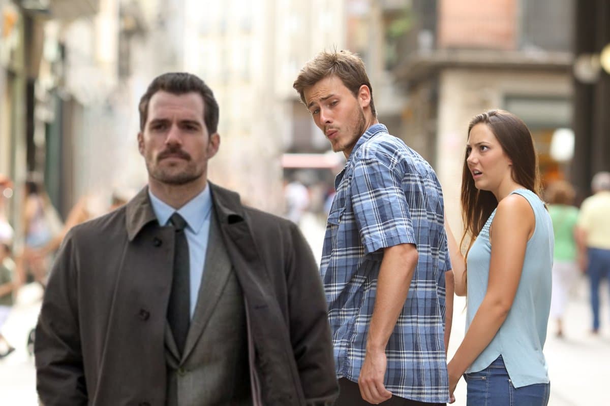 Distracted Boyfriend Parody - Henry Cavill
