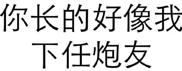你长的好像我下任炮友