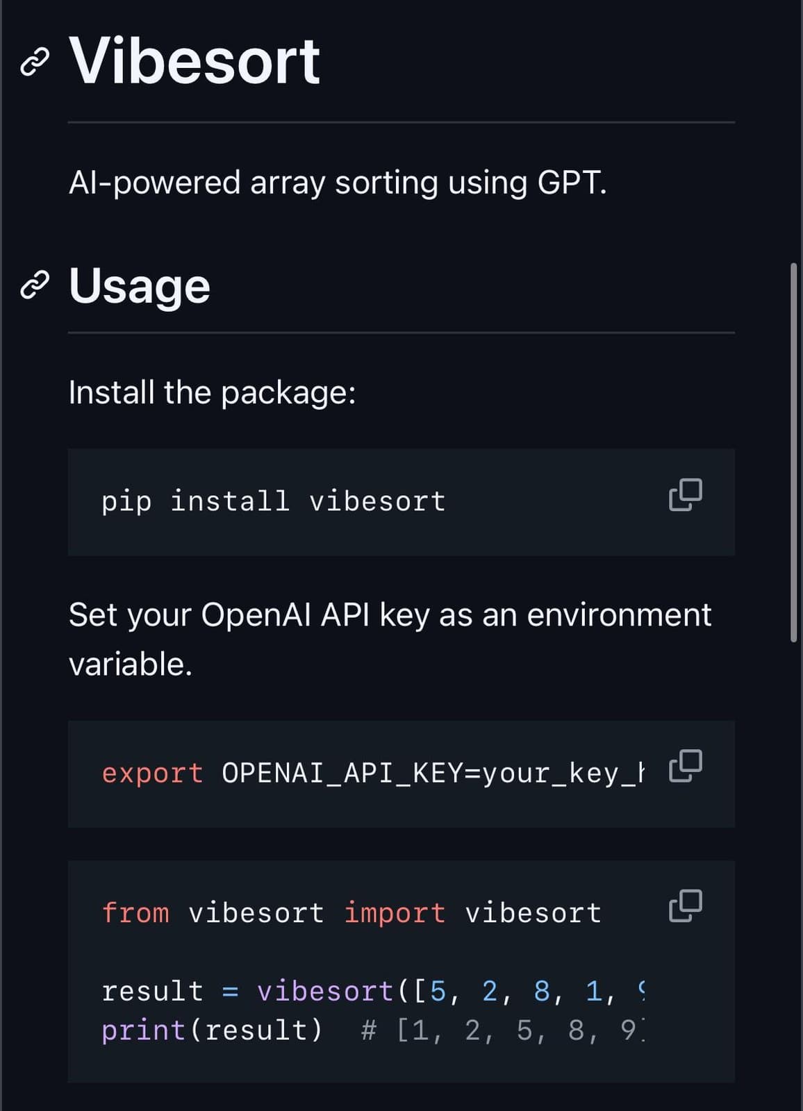Vibesort: When Your Arrays Need That Special AI Touch
