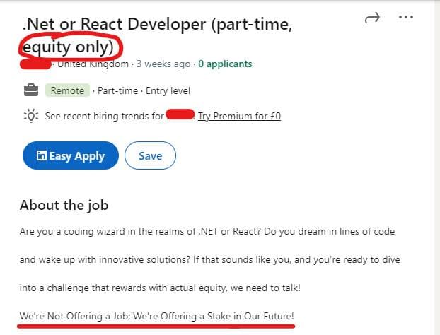 Amazing Opportunity (To Work For Free)
