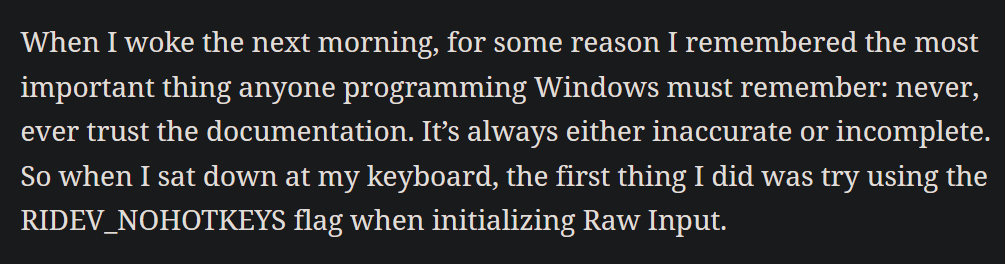 Never Trust The Windows API Docs!