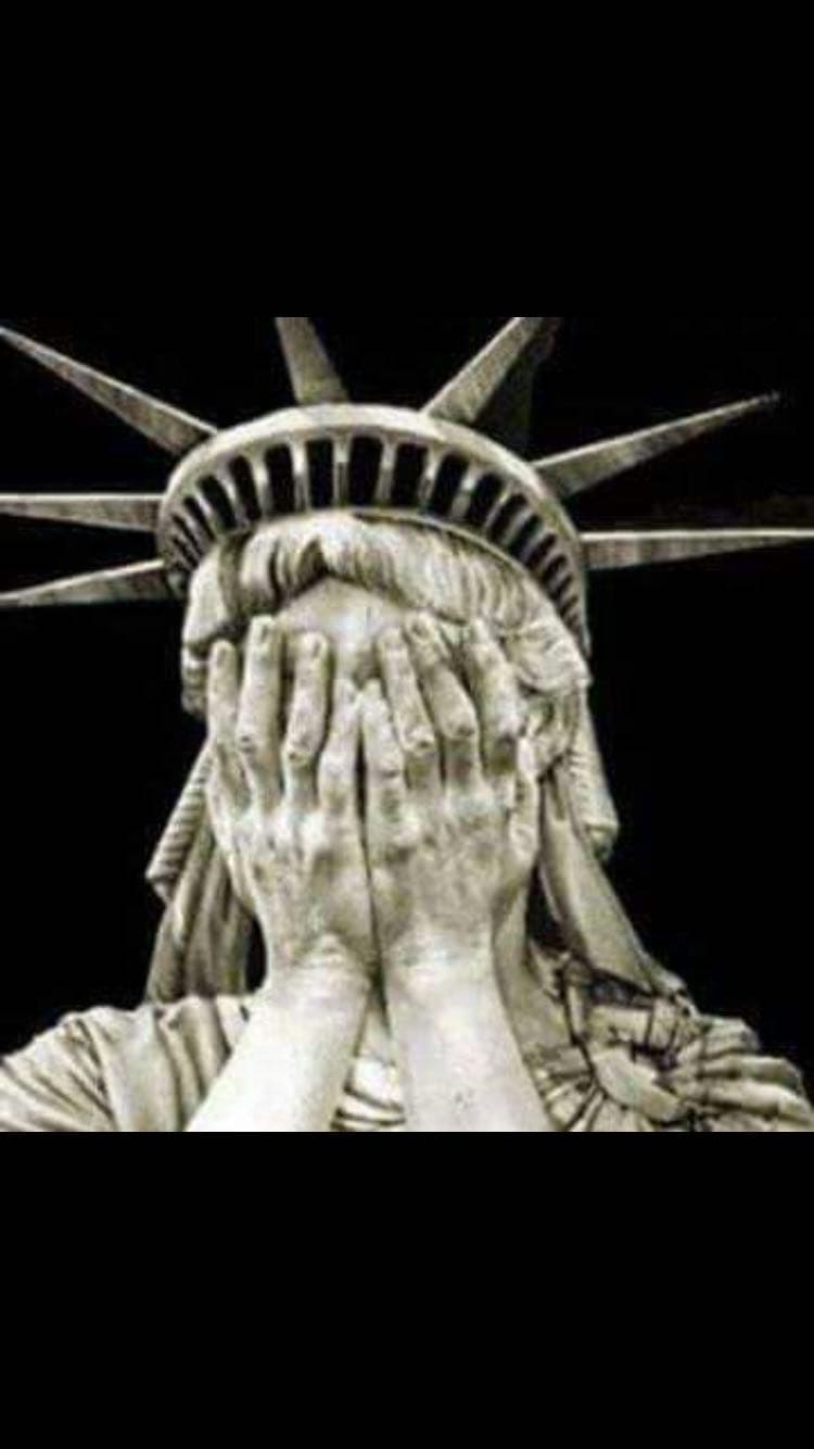 crying statue of liberty
