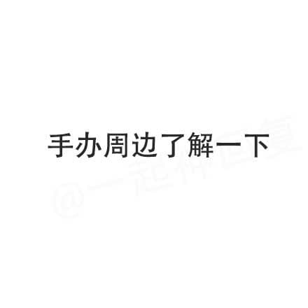手办周边了解一下