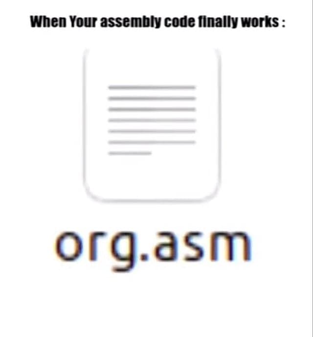When Your Assembly Code Finally Works