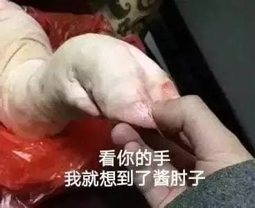 看你的手，我就想到了酱肘子