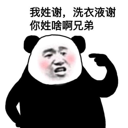 我姓谢,洗衣液谢你姓啥啊兄弟