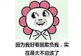 因为我好看就欺负我，实在是太不应该了