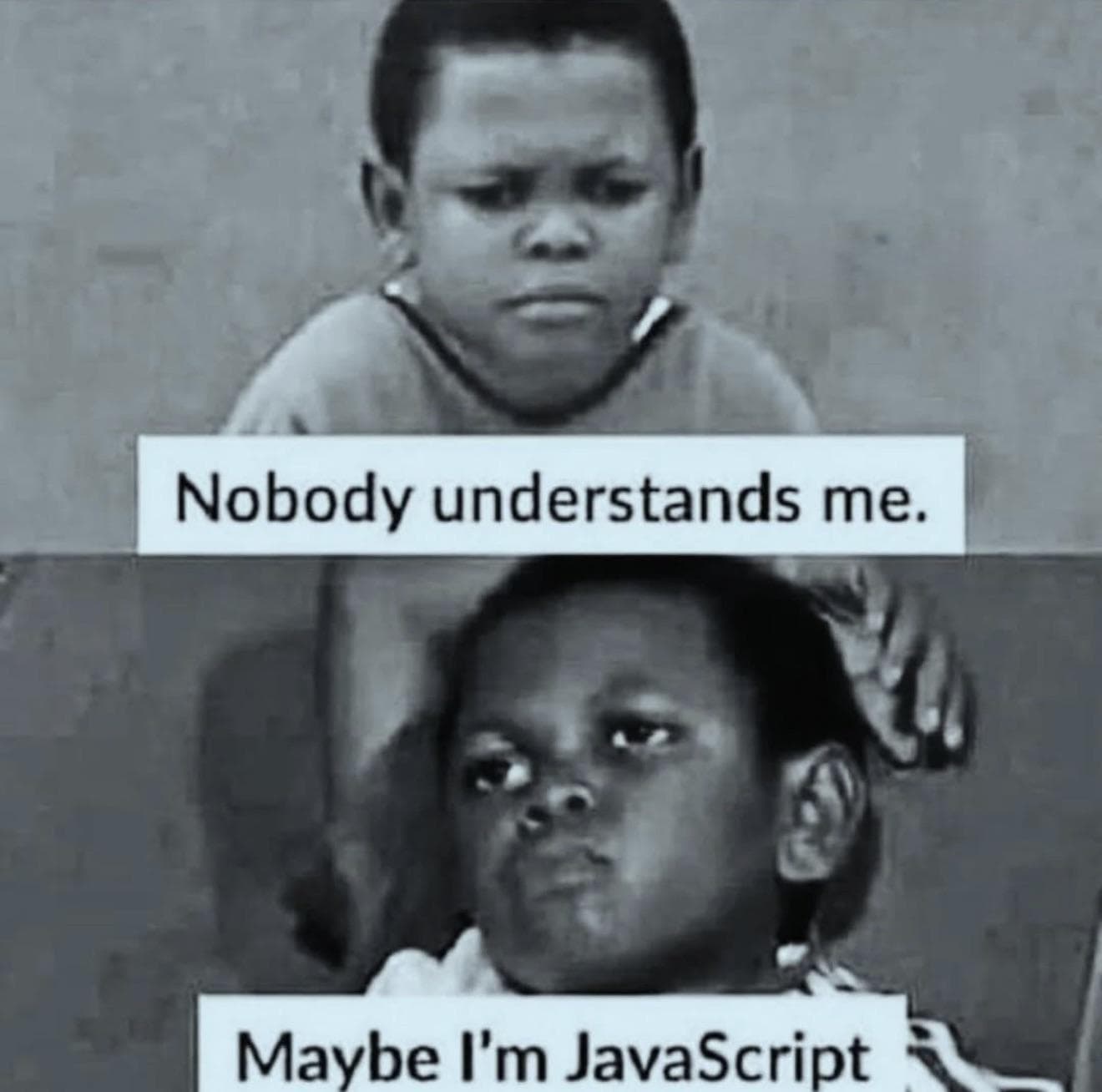 Nobody Understands Me, Maybe I'm JavaScript