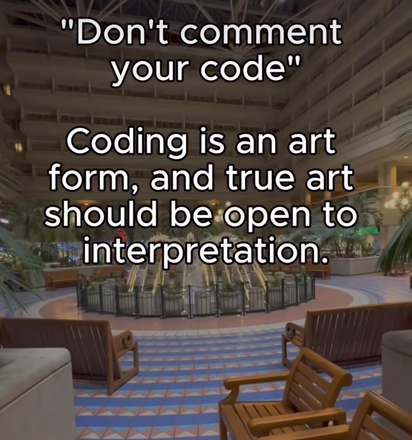 The Art Form Of Uncommented Code