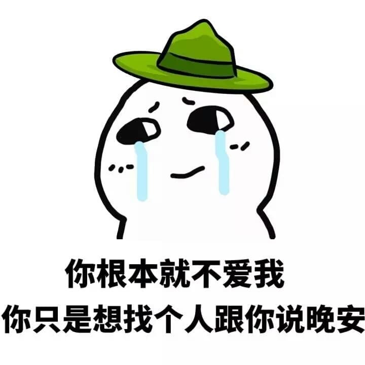 你根本就不爱我你只是想找个人跟你说晚安