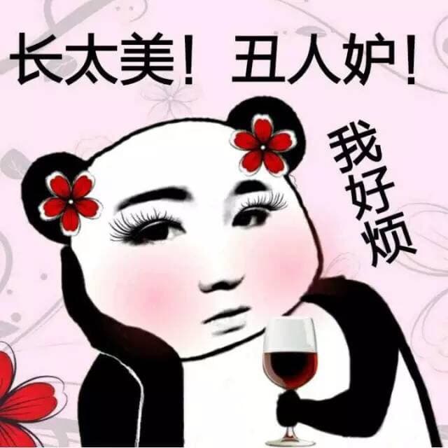 长太美！丑人妒！我好烦！