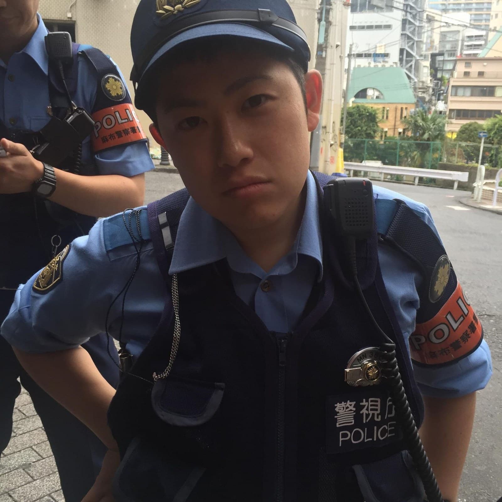 Roppongi Tokyo Japan angry police officer or cop