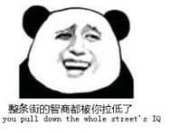 整条街的智商都被你们拉低了 you oull down the whole street's IQ