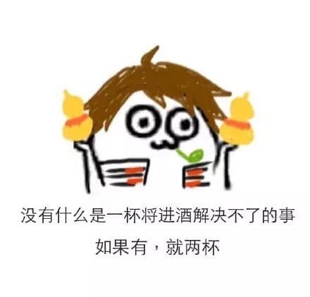 没有什么是一杯进酒解决不了的事 如果有，就两杯