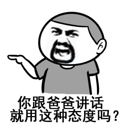 你跟爸爸讲话就用这种态度吗？