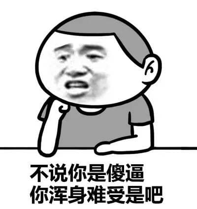 不说你是傻逼，你浑身难受是吧