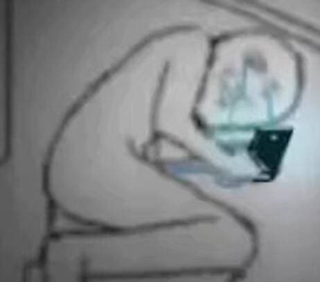 哭着玩手机