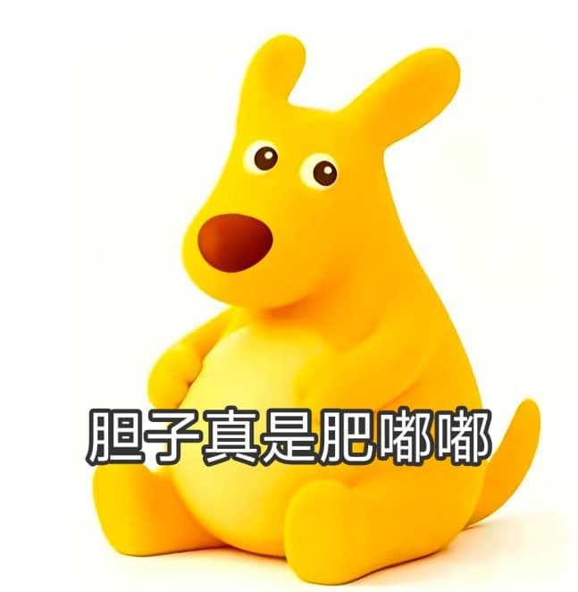 美团袋鼠你胆子真是肥嘟嘟的表情包，我胆子就是肥嘟嘟的，有本事干S我~