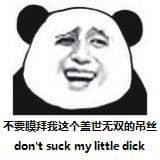 不要膜拜我这个盖世无双的吊丝 don't suck my little dick