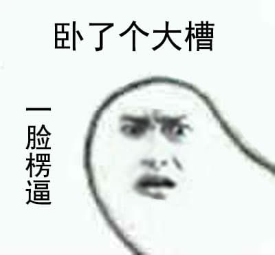 卧了个大槽，一脸楞逼
