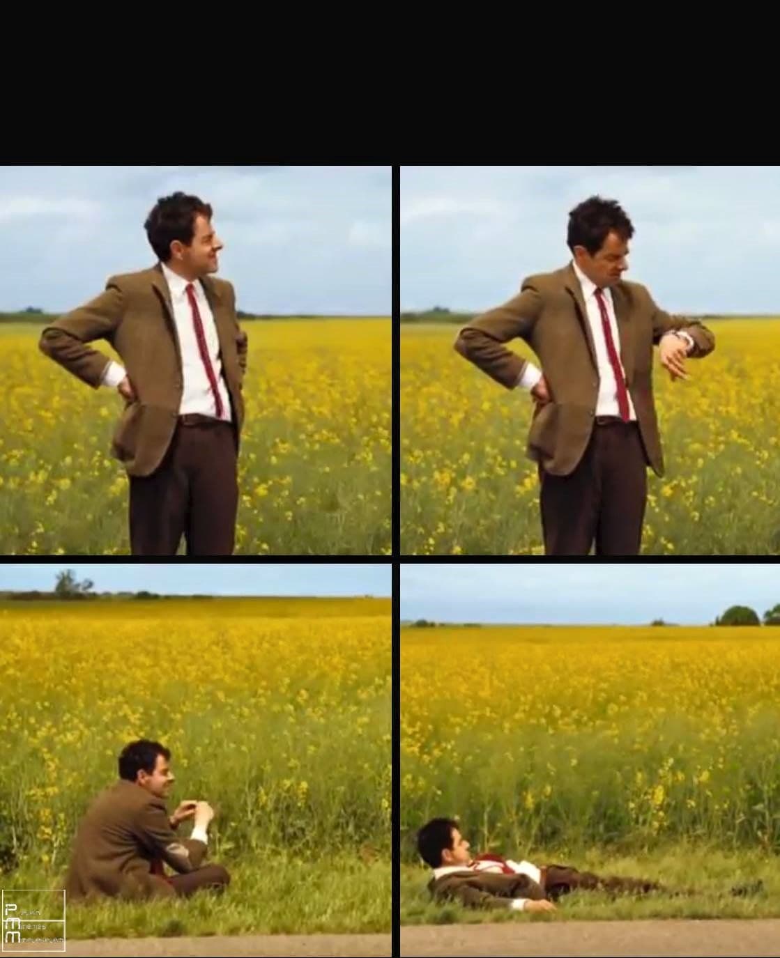 Mr bean waiting