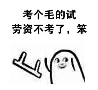 考个毛的试，劳资不考了，笨