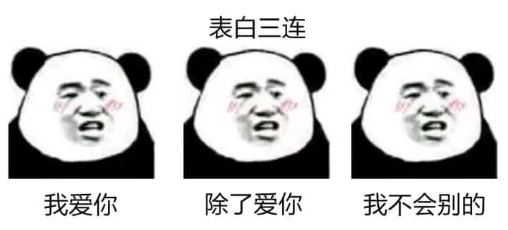 表白三连我爱你除了爱你我不会别的