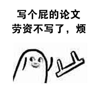 写个屁的论文，劳资不写了，烦