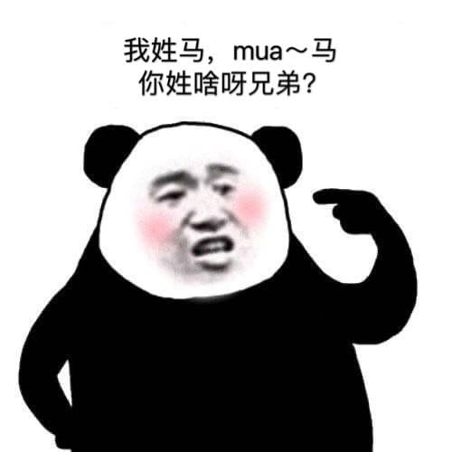 我姓马,mua~马你姓啥呀兄弟?