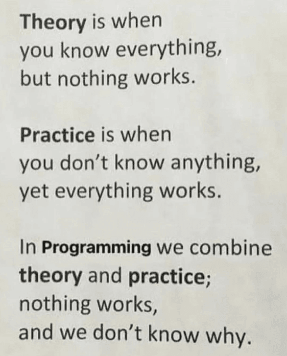Theory Vs. Practice: The Programmer's Paradox