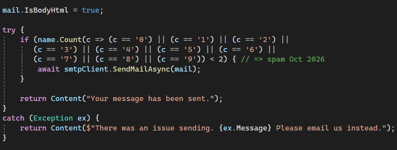My Boss Wrote A Spam Filter