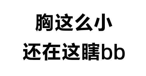 胸这么小，还在这瞎BB