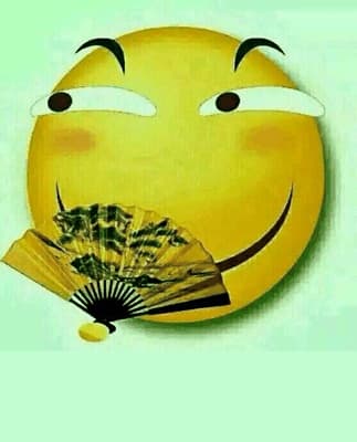 滑稽拿扇子